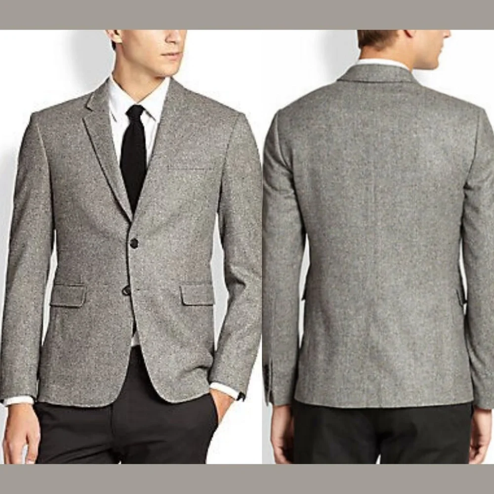 NWT $995 Burberry London Wool Herringbone‎ Sportcoat Jacket [SZ 56R ]